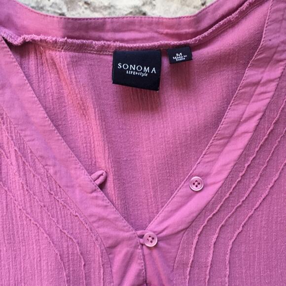 Sonoma Button Front Tee - Picture 3 of 4